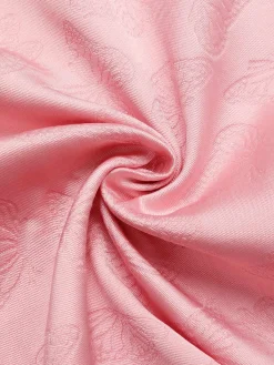 Fashion Retro Stage 1940s Deep V-Neck Butterfly Satin Dress Pink