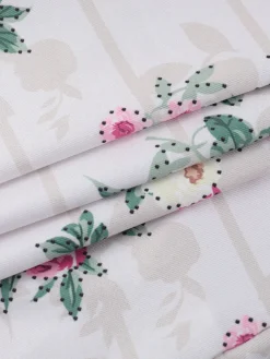 Clearance Retro Stage 1950s Floral Spaghetti Straps Corset Top Pink