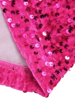Clearance Retro Stage 1960s Halter Sequined Wrap Dress Pink