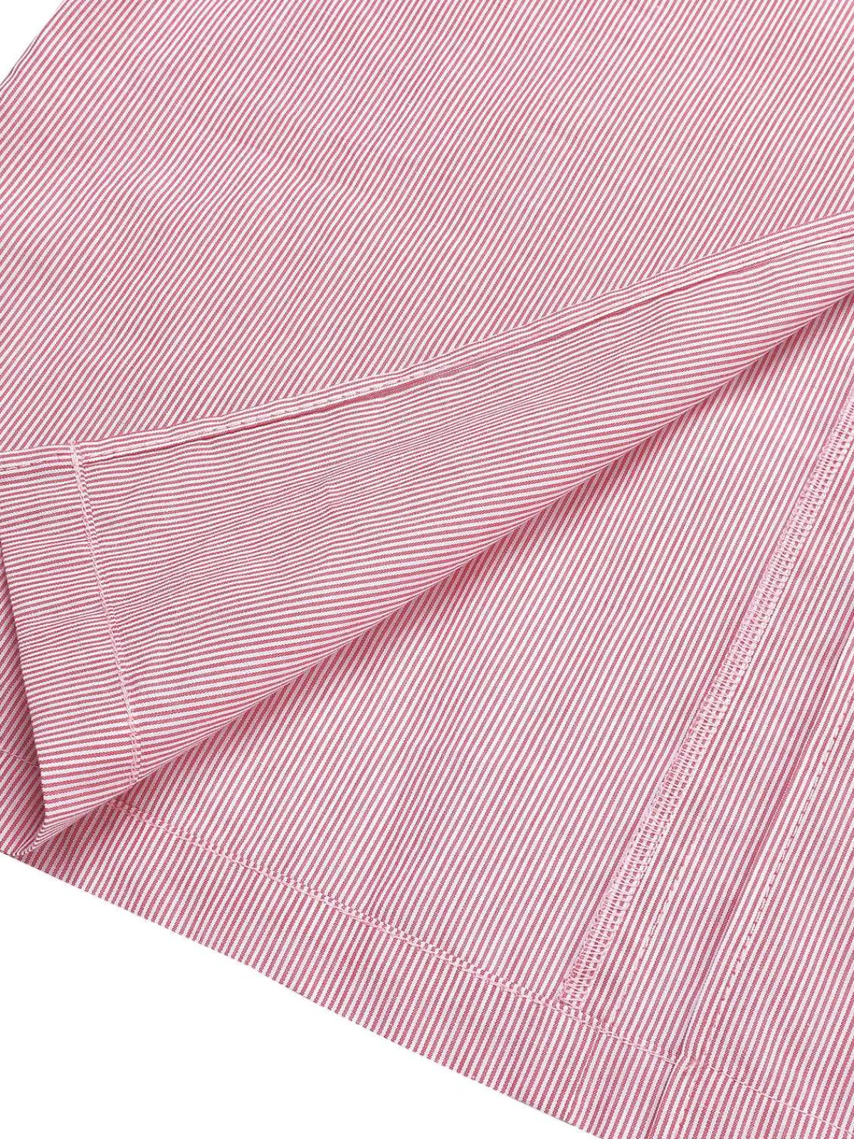 Clearance Retro Stage 1960s Halter Stripes Slit Dress Pink