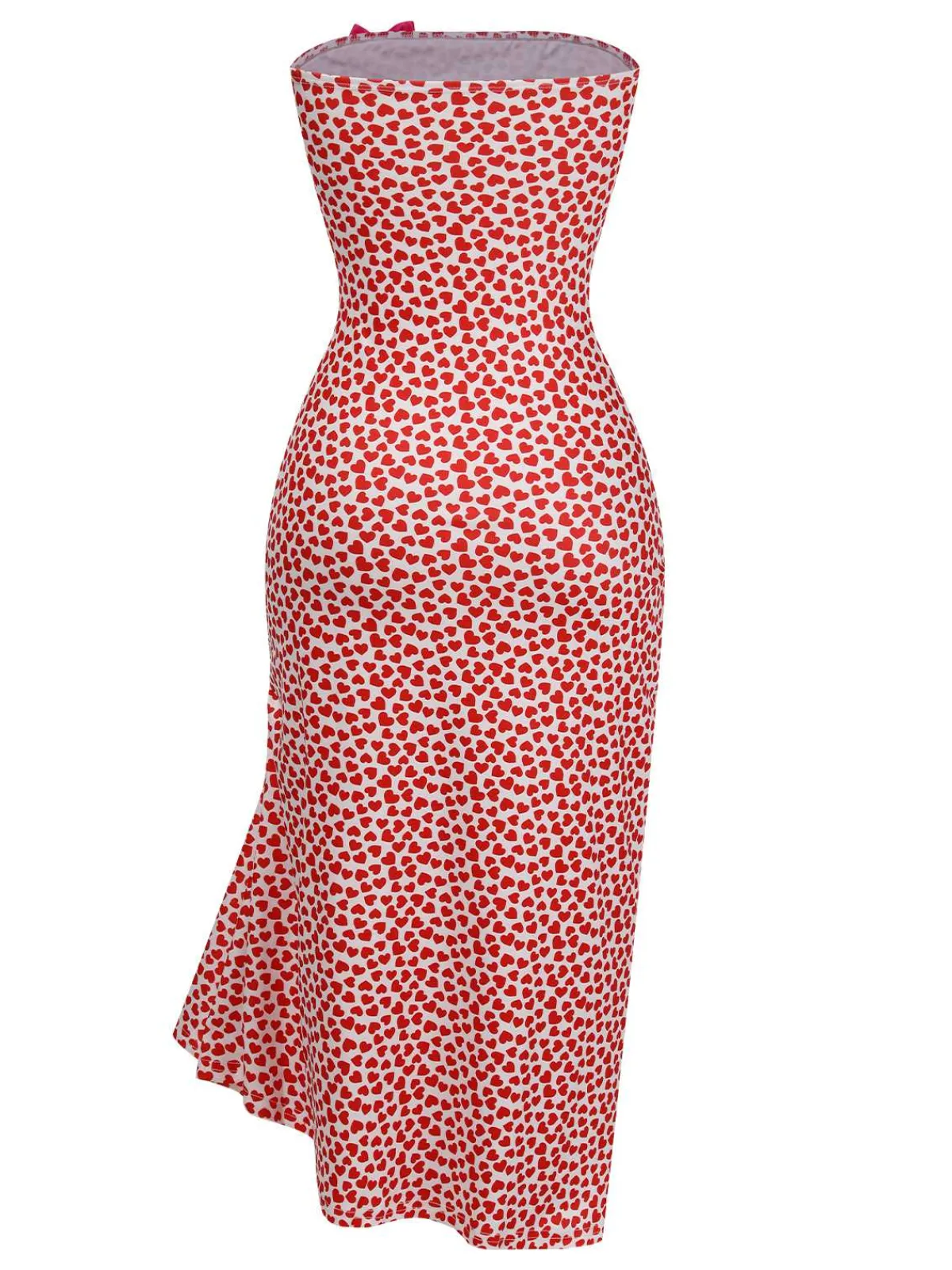 Best Retro Stage 1930s Heart Bow Fishtail Dress Pink
