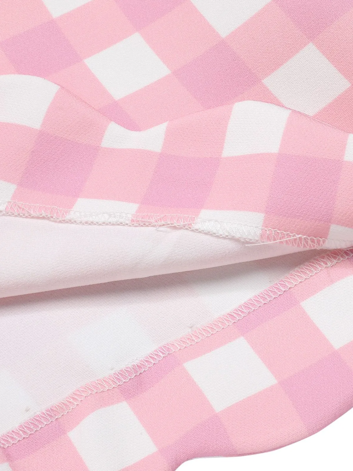 Best Retro Stage 1950s Plaid Spaghetti Strap Romper Pink