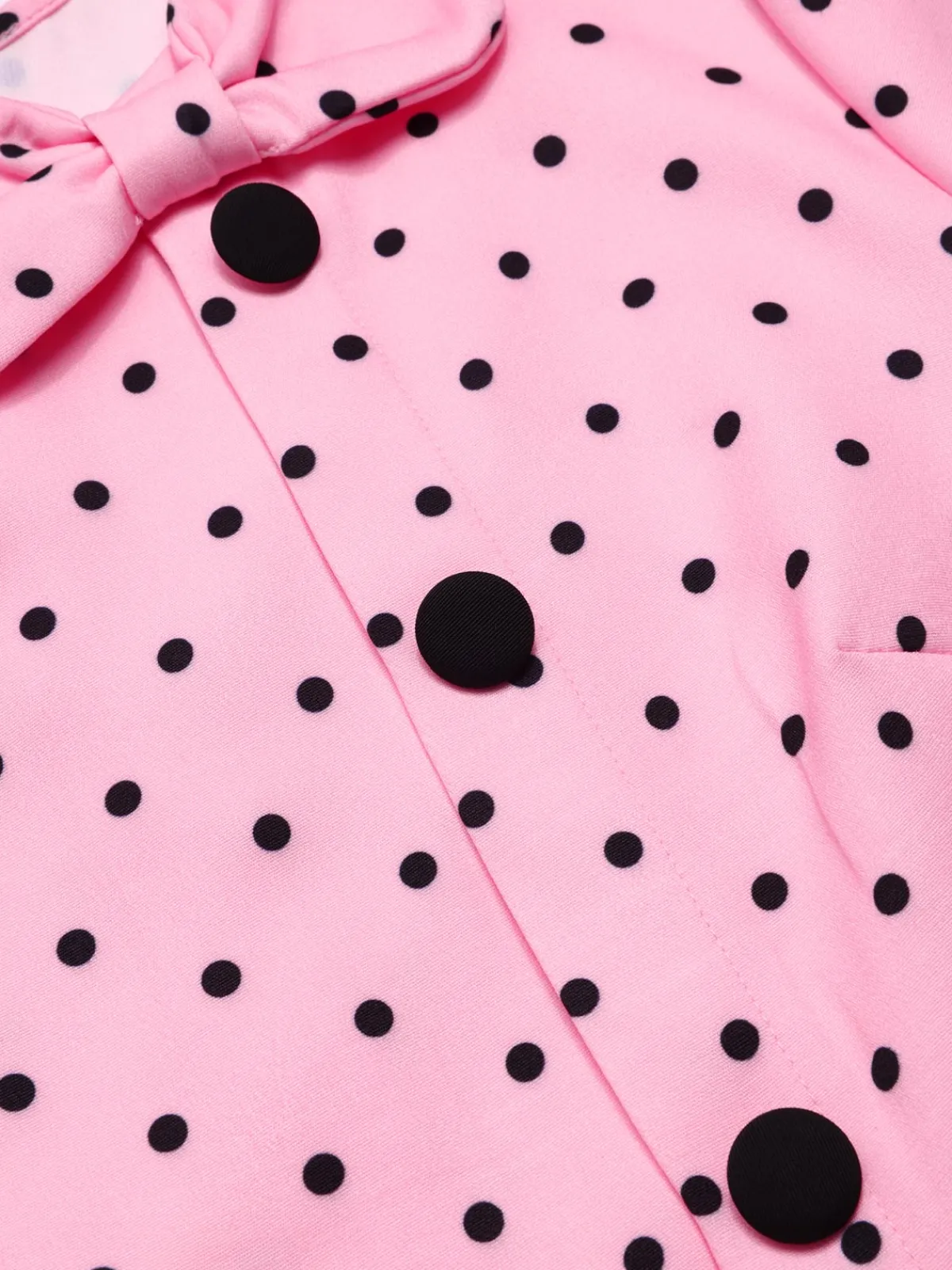 Outlet Retro Stage 1950s Polka Dot Bow Romper Pink