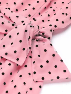 Clearance Retro Stage 1930s Polka Dot One-shoulder Jumpsuit Pink
