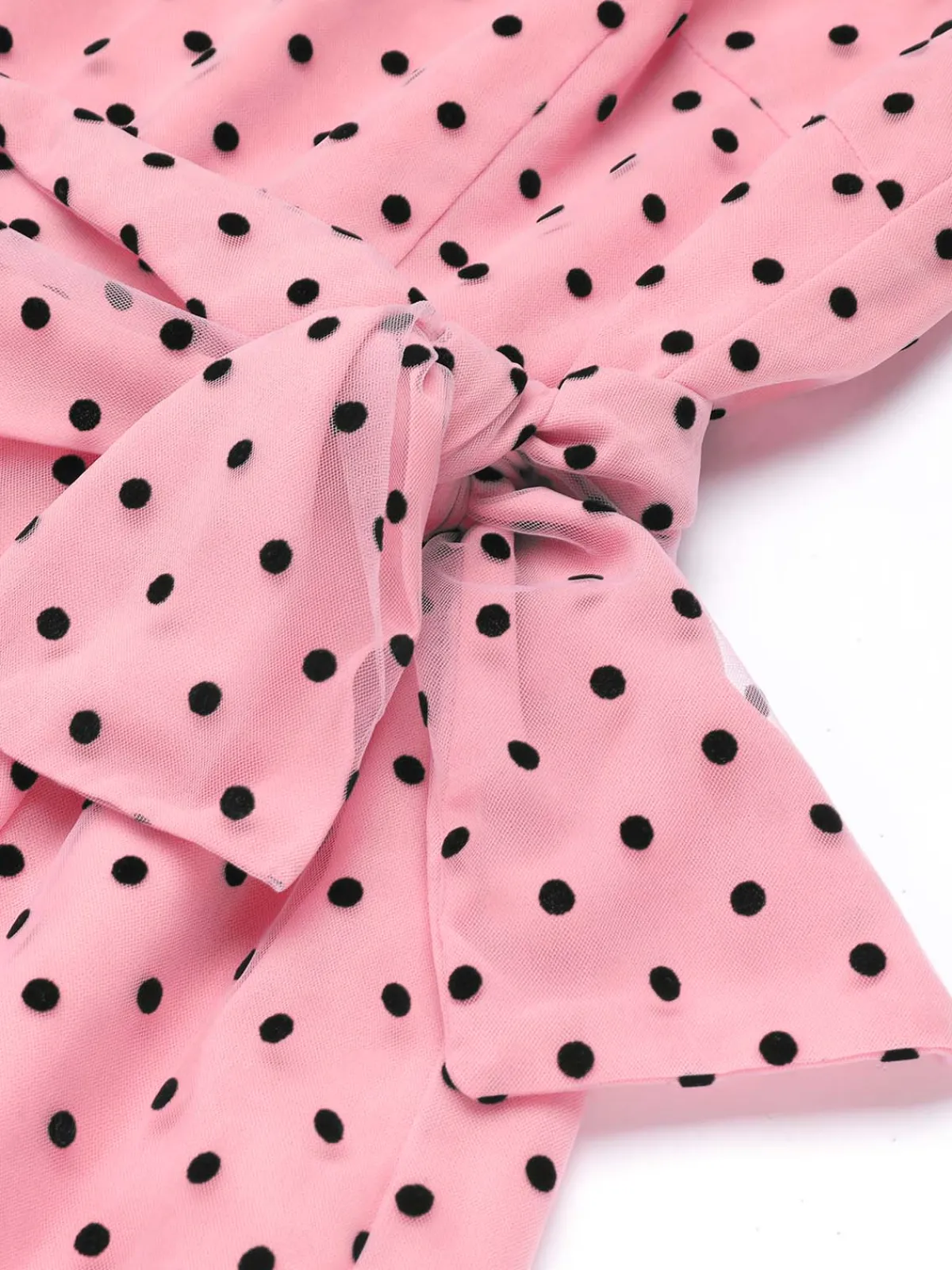 Clearance Retro Stage 1930s Polka Dot One-shoulder Jumpsuit Pink