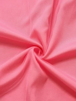 Fashion Retro Stage 1930s Solid Embroidery Chiffon Maxi Dress Pink