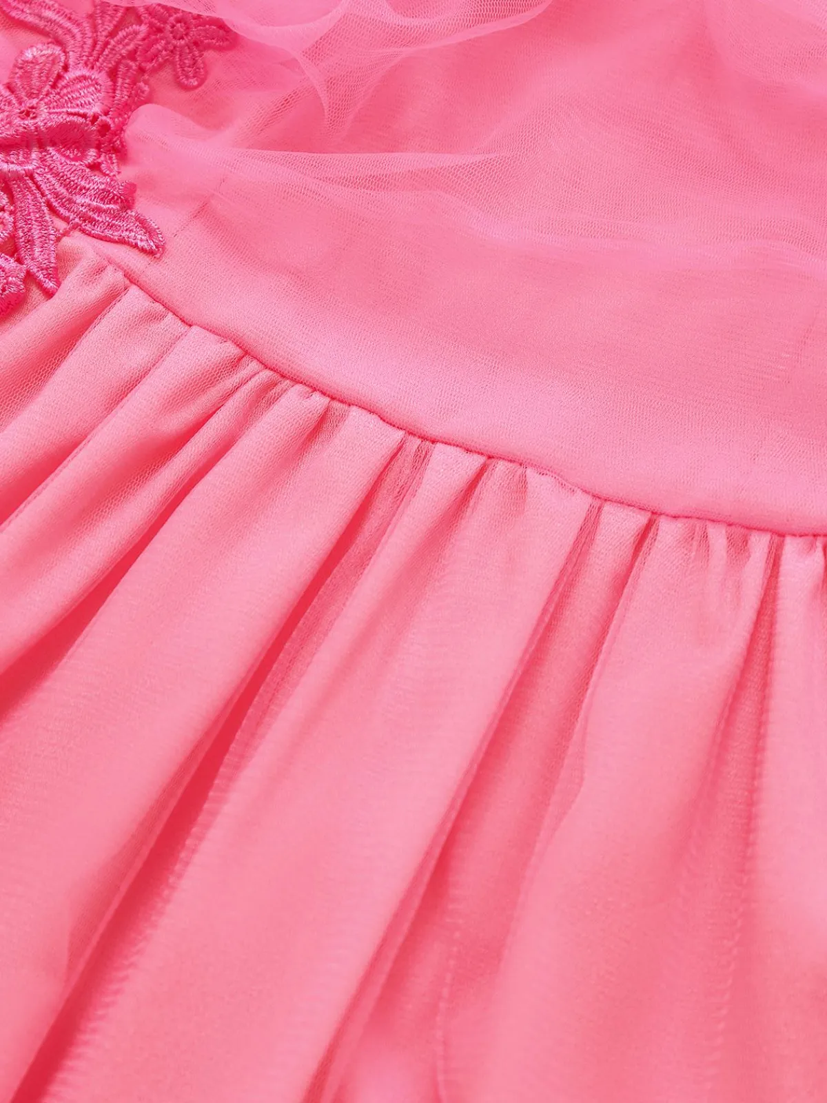 Fashion Retro Stage 1930s Solid Embroidery Chiffon Maxi Dress Pink