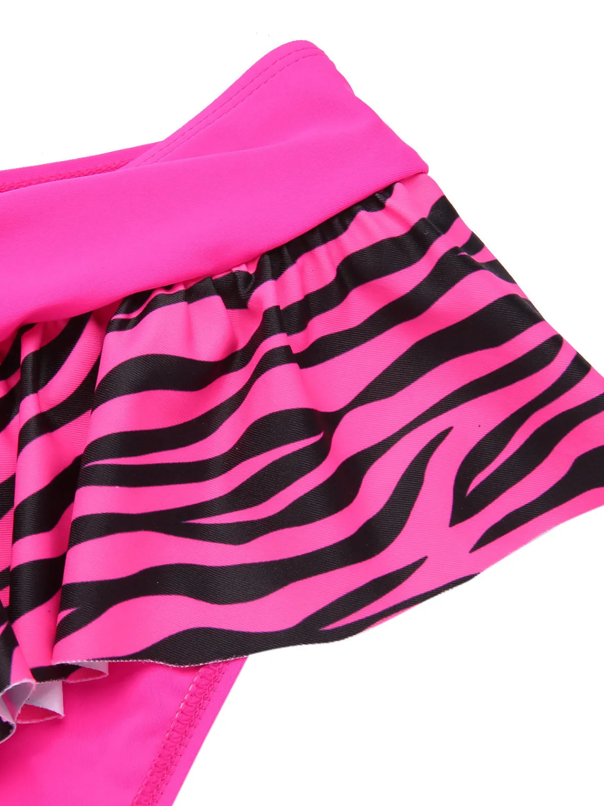 Sale Retro Stage 1950s Strap Zebra Print Bikini Set Pink