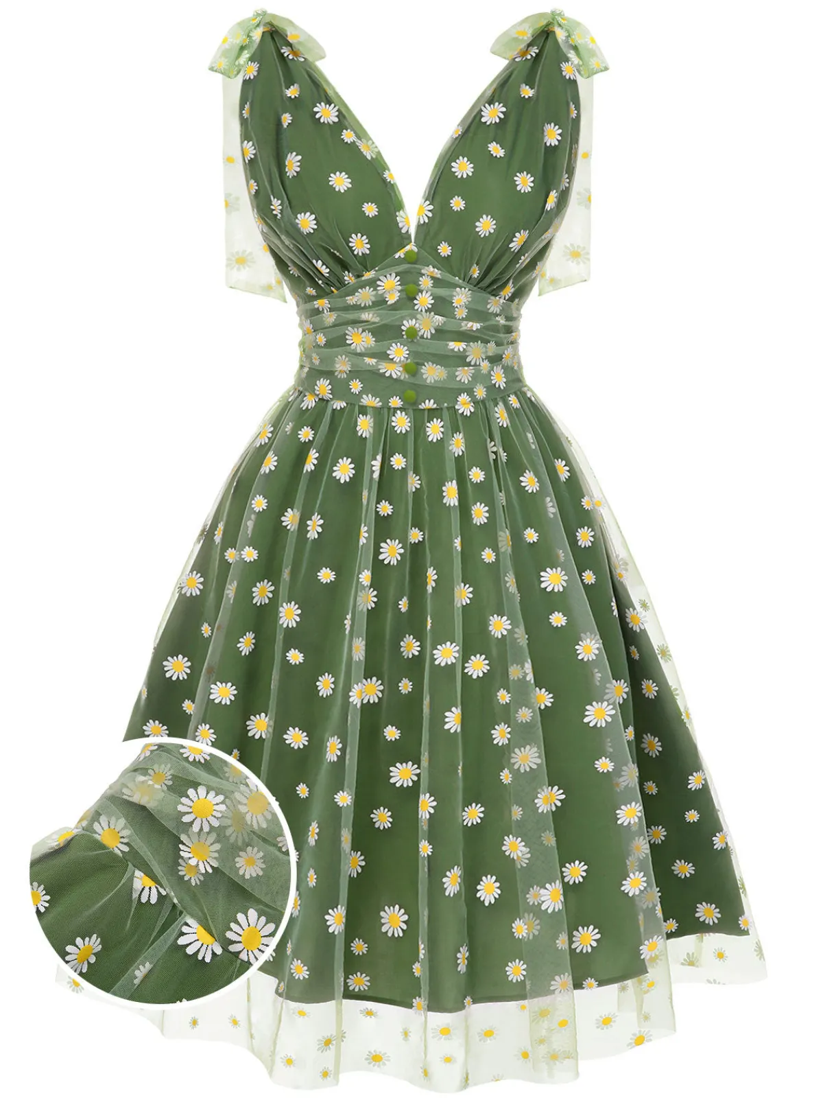 Best Retro Stage Pink 1950s Strawberry Mesh Swing Dress