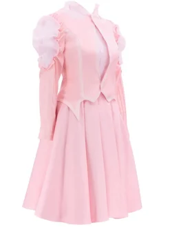 Hot Retro Stage 1960s Wicked-Inspired Glinda Costume Set Pink