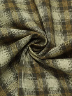 Outlet Retro Stage Plaids 1950s Buttoned Belted Swing Dress
