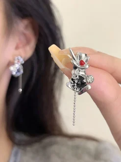 Sale Retro Stage Playful Rabbit Alloy Stud Earrings