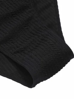 Outlet Retro Stage [Plus Size] Black 1960s Spaghetti Strap Twist Swimsuit