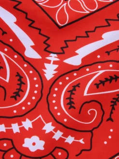 Discount Retro Stage [Plus Size] 1950s Spaghetti Strap Print Swimsuit