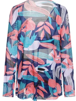 Online Retro Stage [Plus Size] 1940s Spaghetti Strap Print Swimsuit & Cover-Up