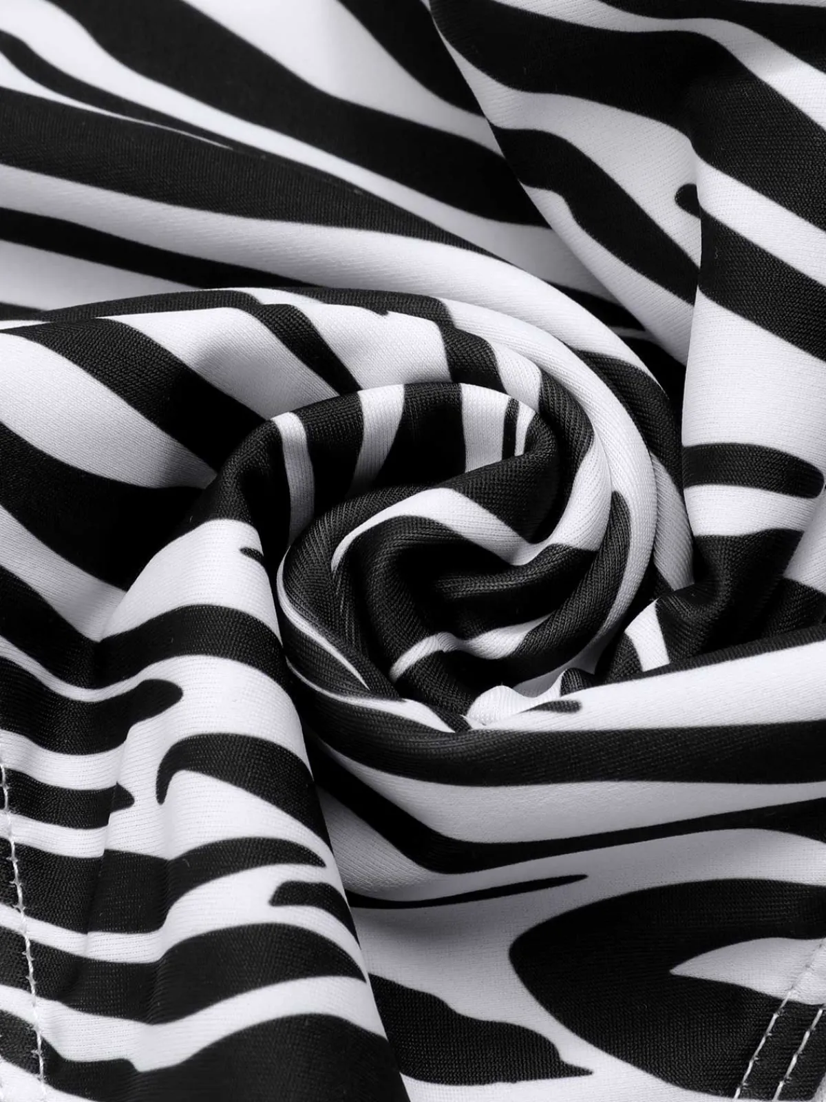 Online Retro Stage [Plus Size] 1940s Zebra Print Cutout Halter Swimsuit