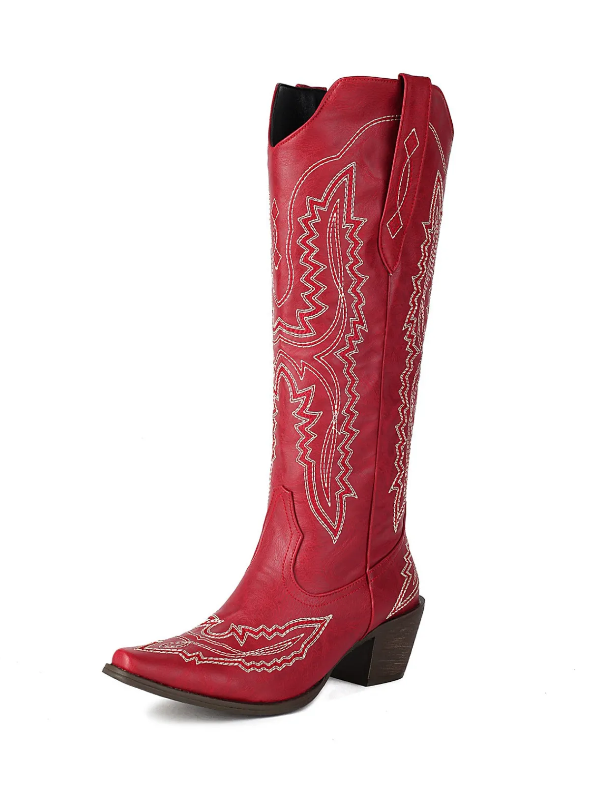 Outlet Retro Stage Pointed Embroidered Cowboy Knee-High Boots