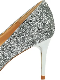 Outlet Retro Stage Pointed Toe Sequins Glitter High Heels Shoes