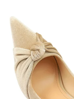 New Retro Stage Pointed Toe Velvet Stiletto Heels Shoes