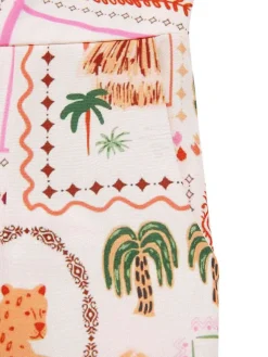 Best Retro Stage [Pre-Sale] 1950s Beach Stamps Twisted Jumpsuit Orange