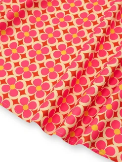 Best Retro Stage [Pre-Sale] 1960s Hippie Floral Round Neck Dress Orange