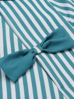 Clearance Retro Stage [Pre-Sale] 1950s Stripes Romper & Skirt Turquoise