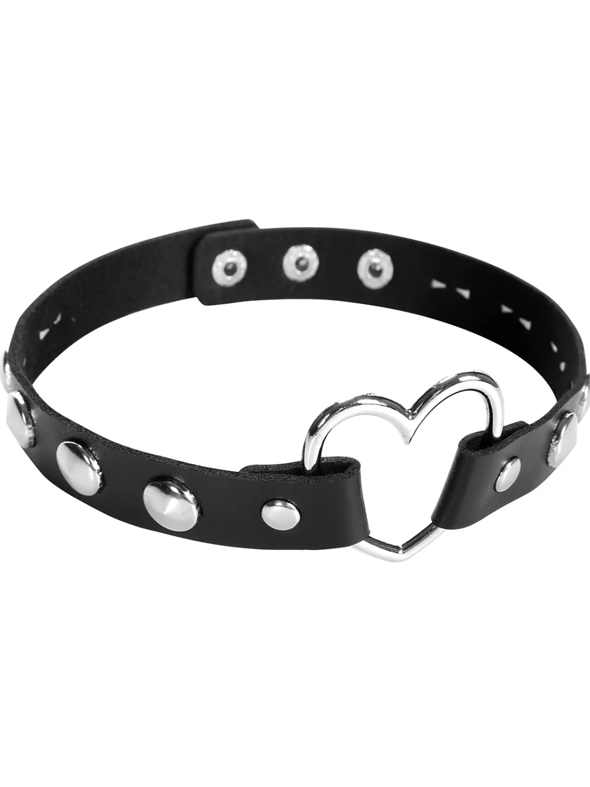 Discount Retro Stage Punk Studded Leather Choker Necklace