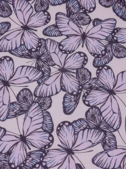 Fashion Retro Stage 1930s Butterfly V-Neck Sleeveless Dress Purple