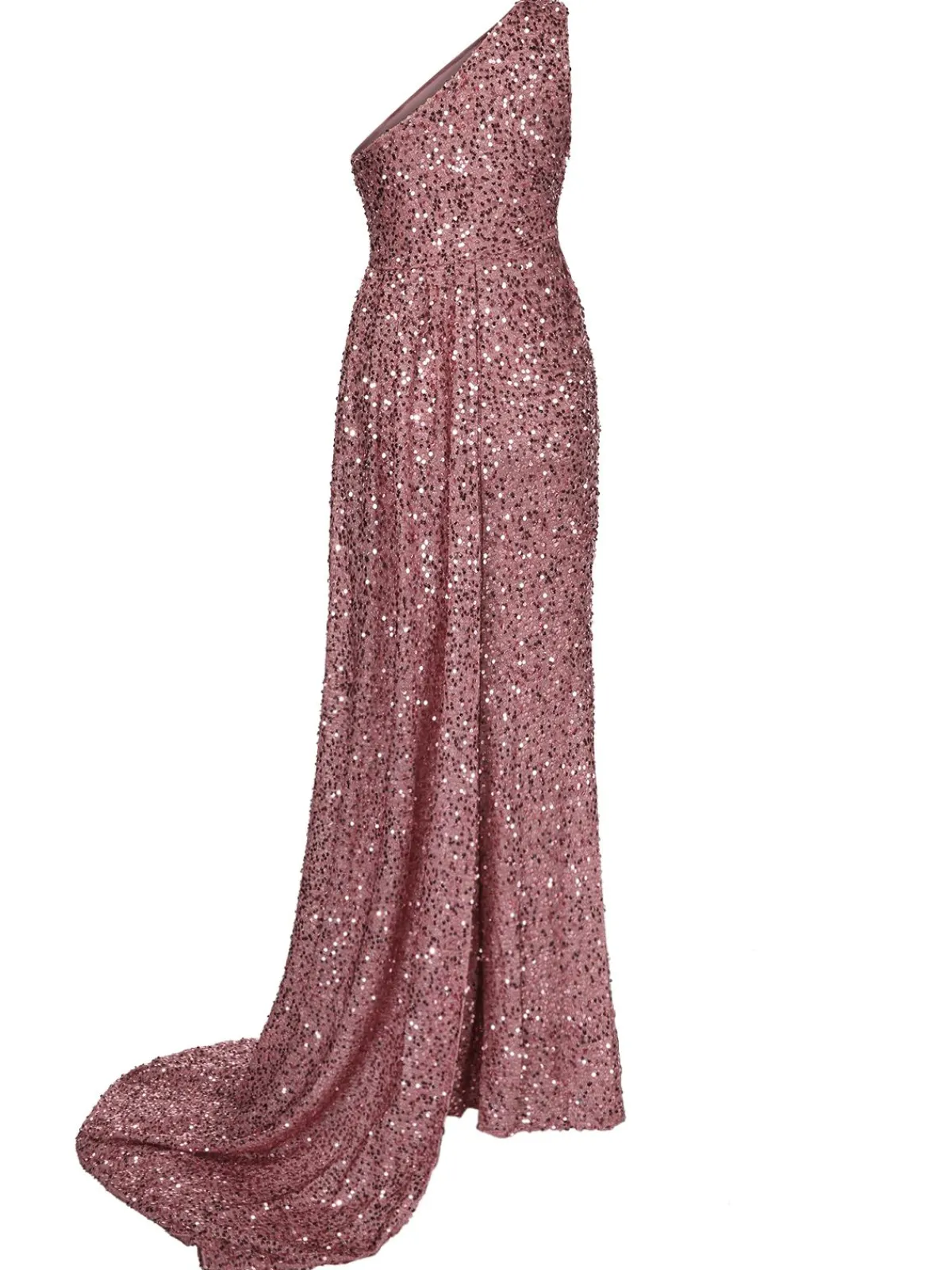 Online Retro Stage 1920s One-Shoulder Sequined Maxi Dress Purple