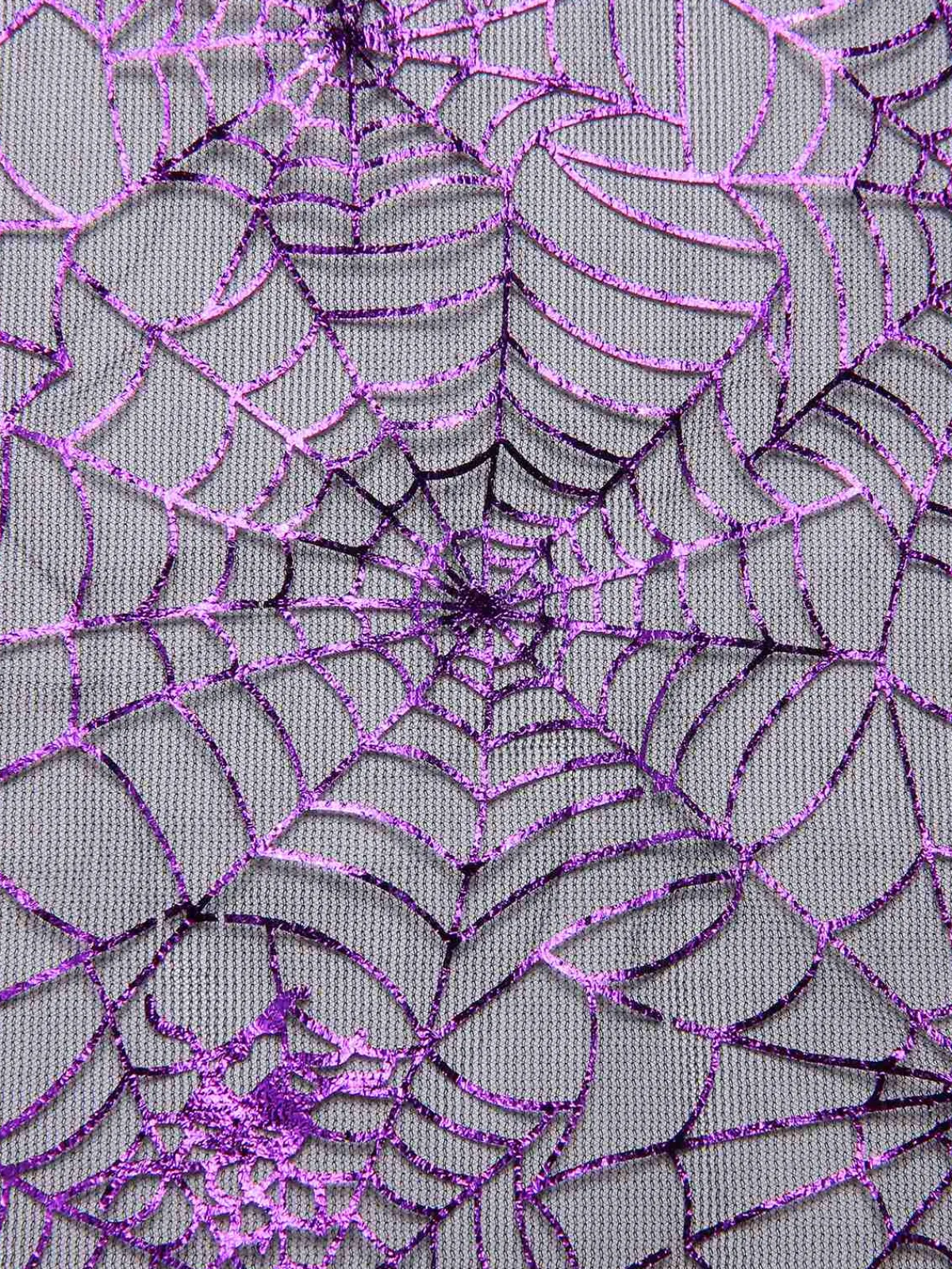 Clearance Retro Stage 1950s Spiderweb Mesh Skirted Cover-Up Purple