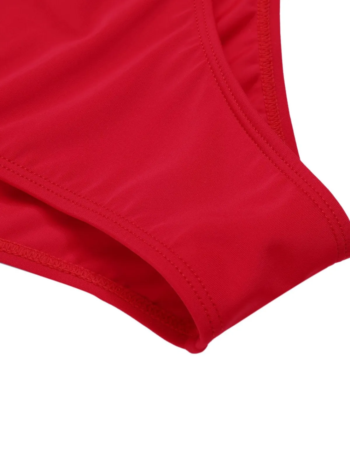 Hot Retro Stage 1940s Bow Straps One-Piece Swimsuit Red