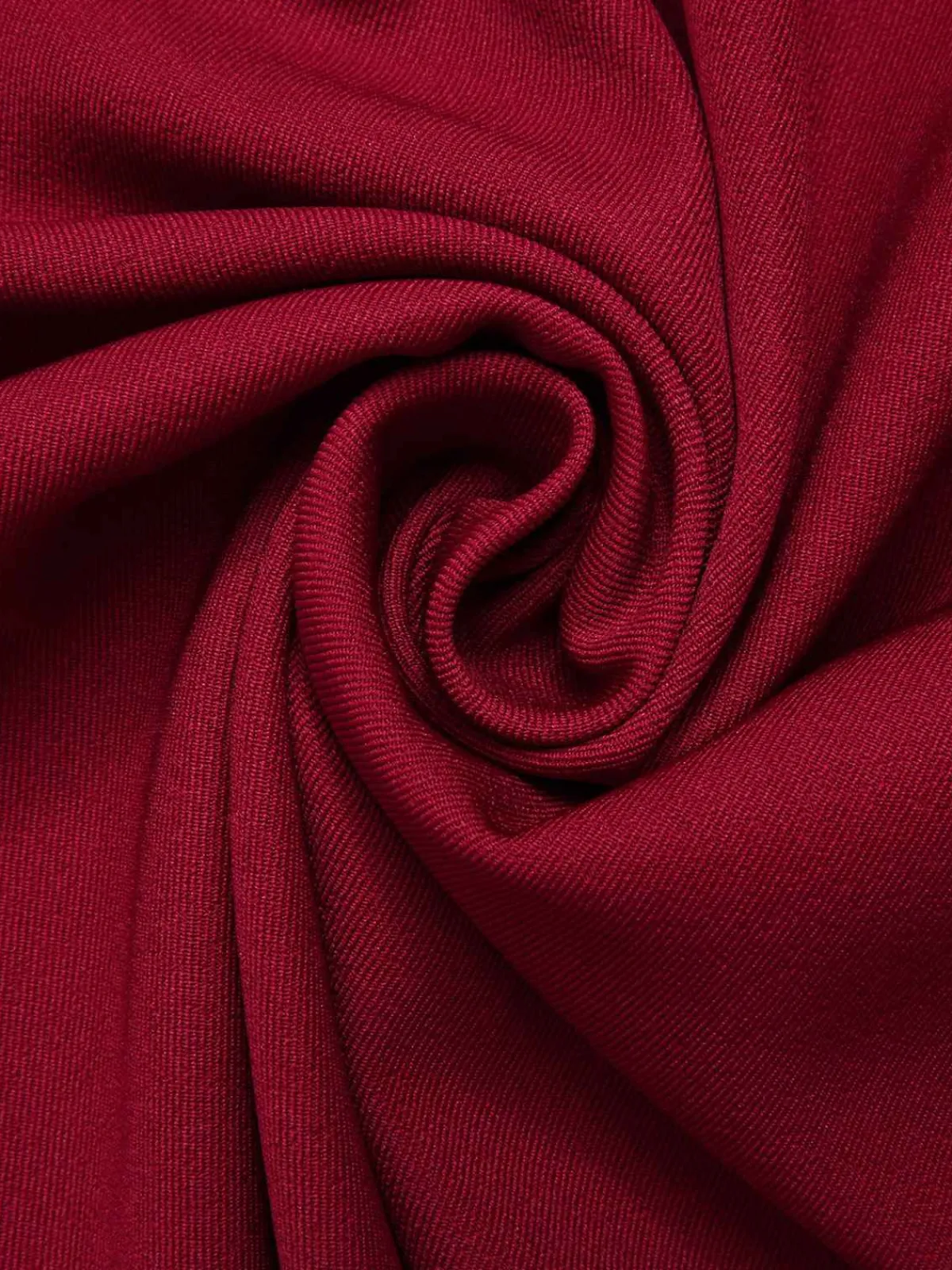 Fashion Retro Stage 1940s Buttoned Solid Skirt Red