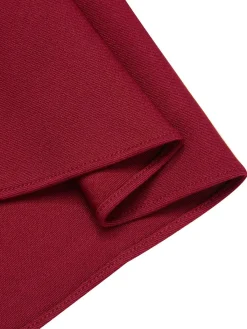 Fashion Retro Stage 1940s Buttoned Solid Skirt Red