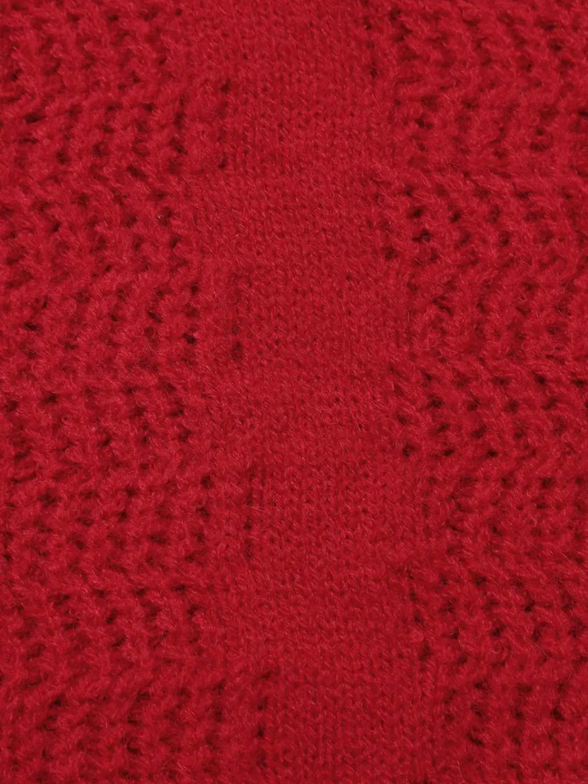 Hot Retro Stage 1980s Christmas Bowknot Crop Sweater Red
