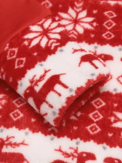 New Retro Stage 1950s Christmas Patchwork Swing Dress Red