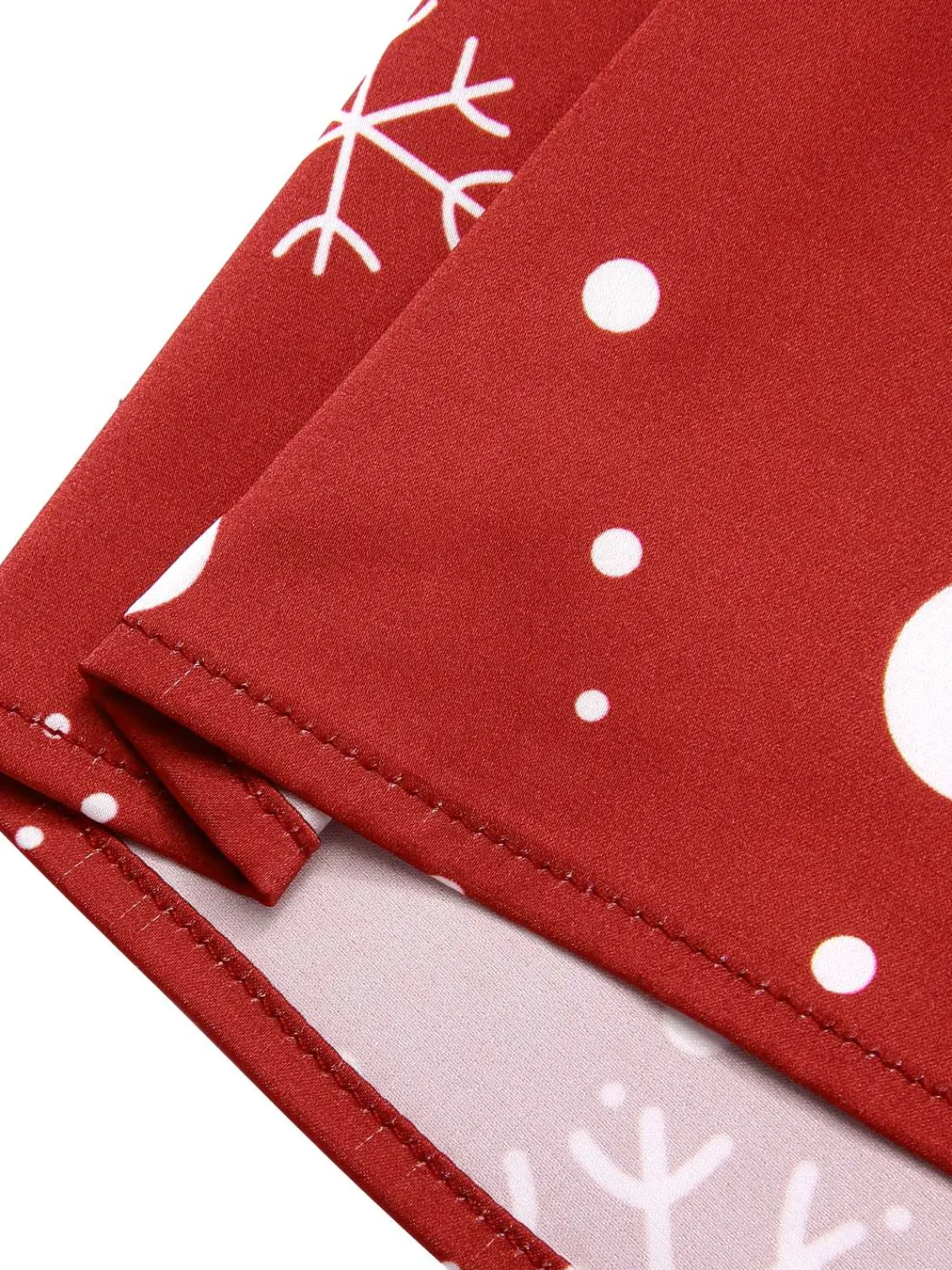 Hot Retro Stage 1930s Christmas Strap Snowflake Mermaid Dress Red