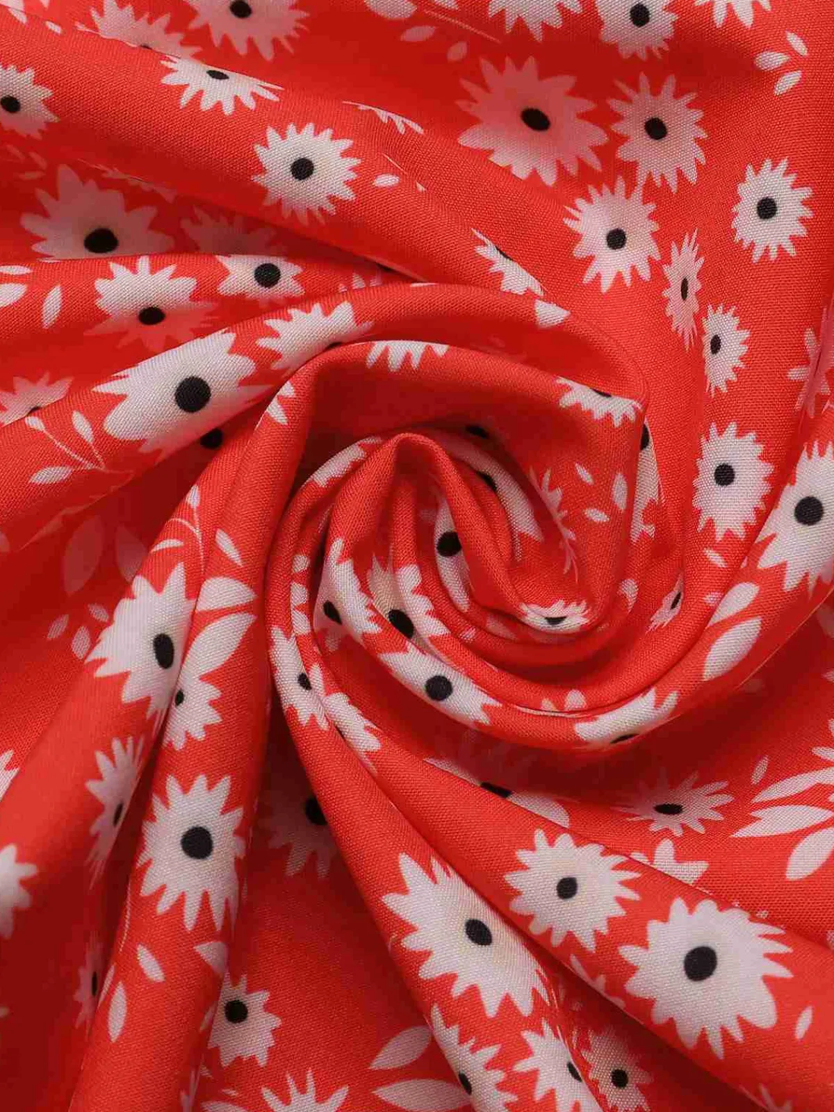 Fashion Retro Stage 1960s Floral Off-Shoulder Side Slit Dress Red