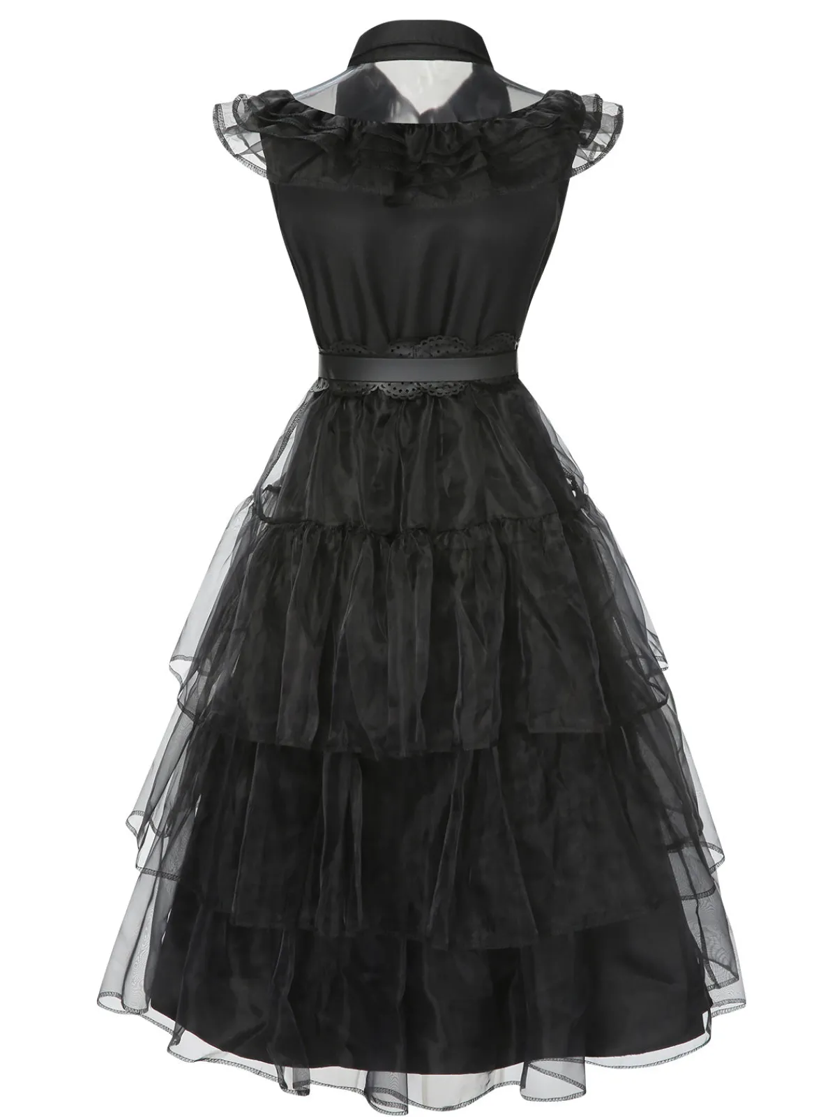 Best Retro Stage Red 1950s Halloween Lace Belt Dress