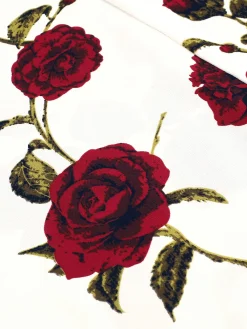 Sale Retro Stage 1950s Halter Roses Bow Dress Red