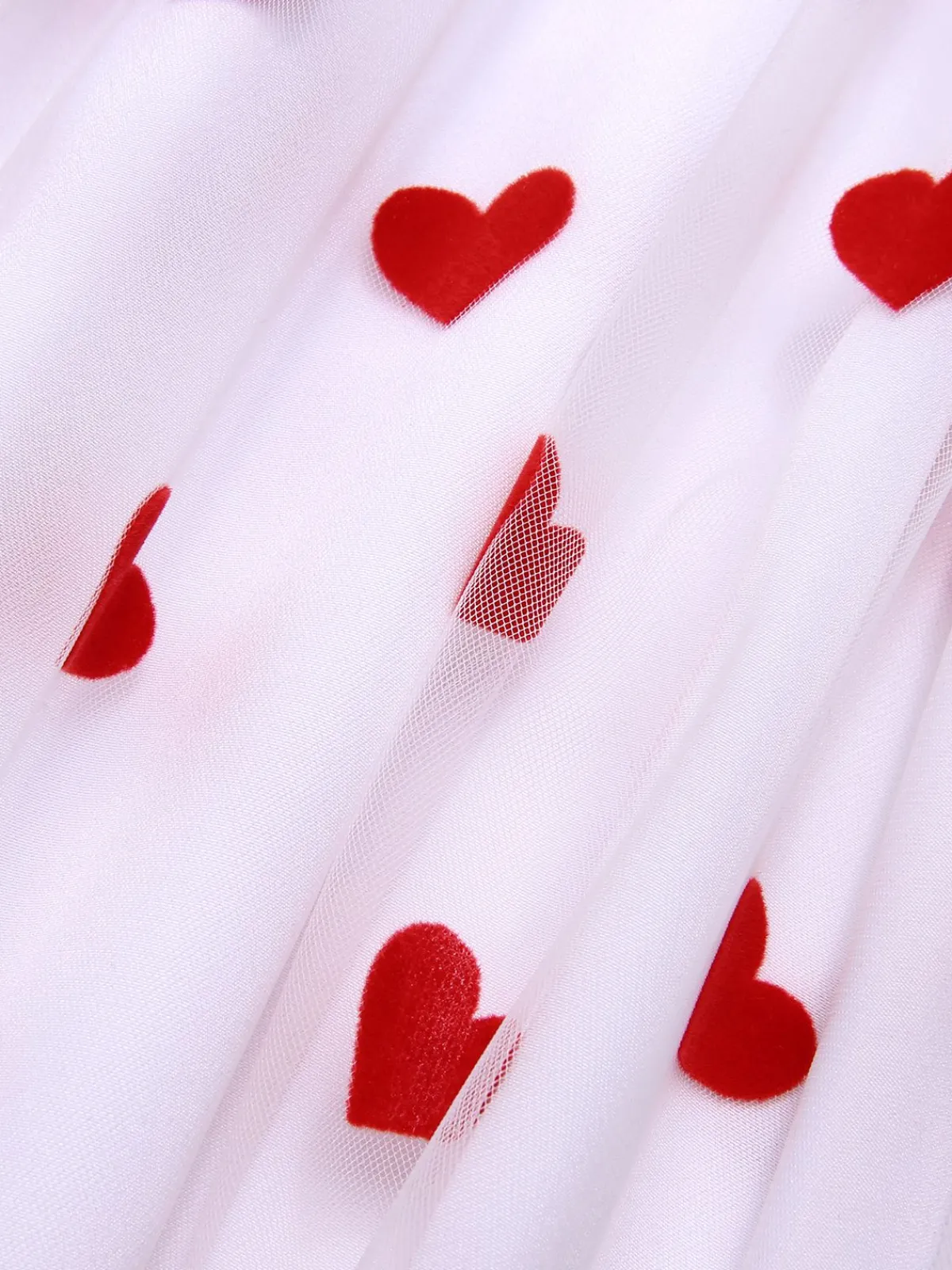 Online Retro Stage 1950s Heart Bow Sleeveless Dress Red
