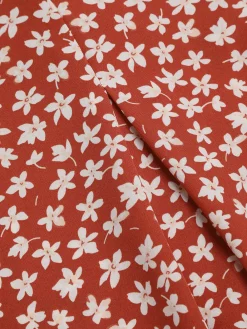 Fashion Retro Stage 1940s High Waist Floral Wide-Leg Pants Red