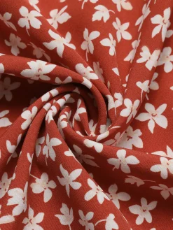 Fashion Retro Stage 1940s High Waist Floral Wide-Leg Pants Red