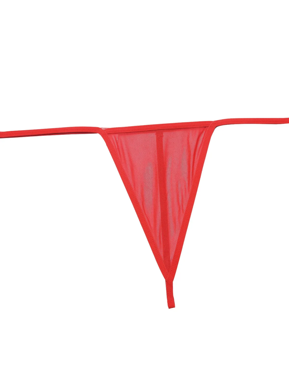 Discount Retro Stage 1950s Lace Sheer Straps Nightgown Red