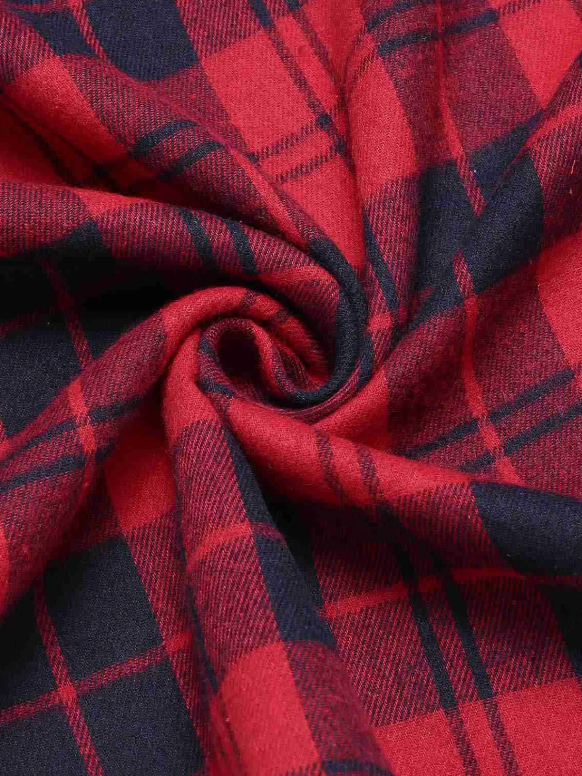 Online Retro Stage 1940s Plaid Belted A-Line Skirt Red