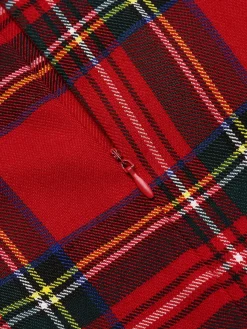 Sale Retro Stage 1960s Plaids Bodycon Dress Red