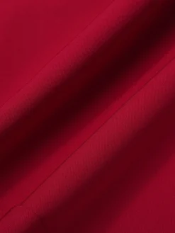 Clearance Retro Stage 1940s Pleated Button Pencil Skirt Red