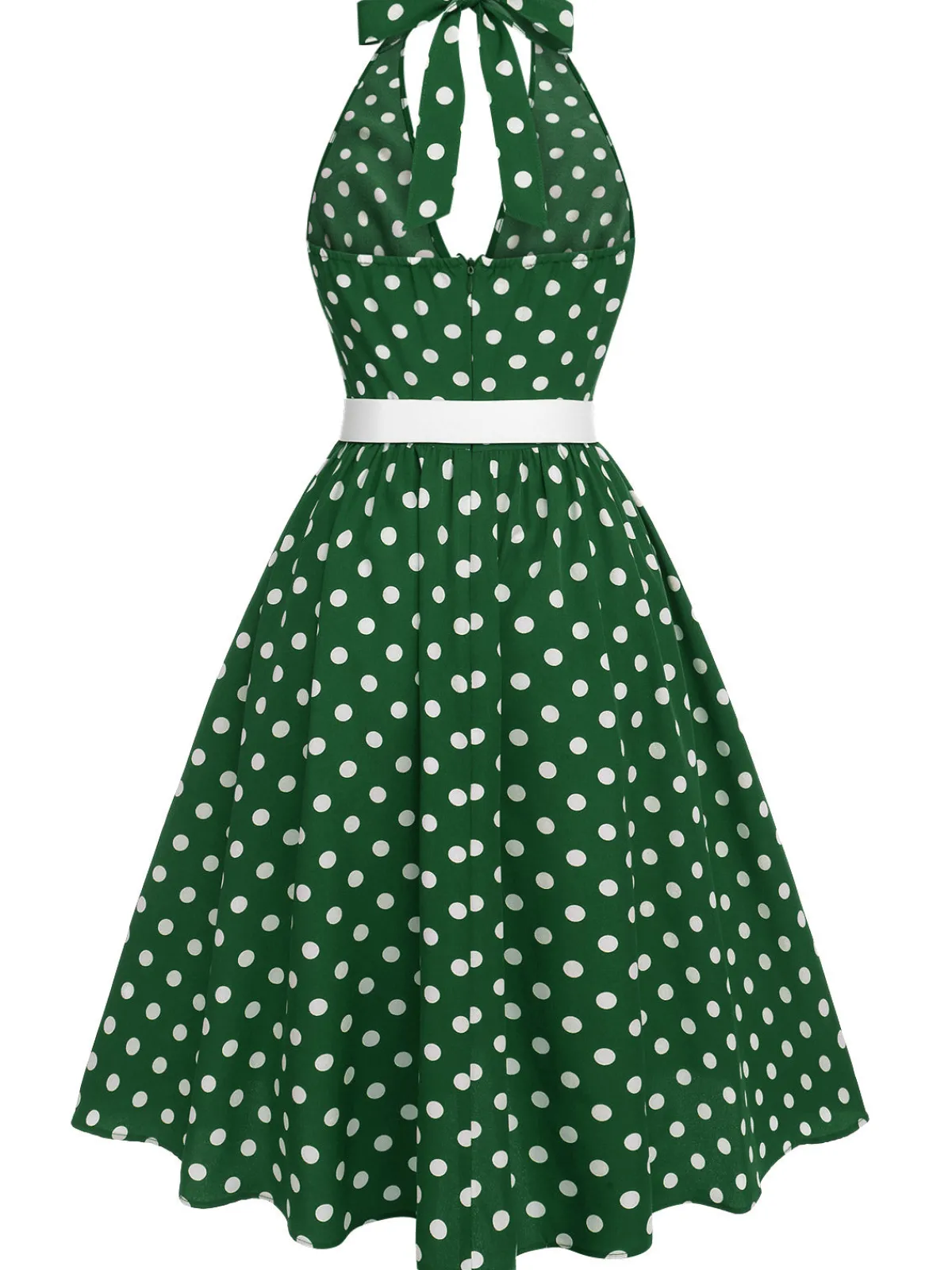 Outlet Retro Stage Red 1950s Polka Dot Halter Dress