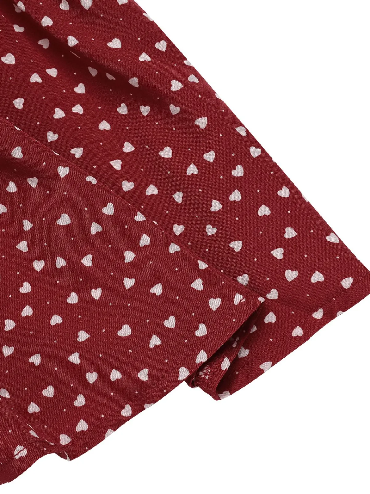 New Retro Stage 1940s Polka Dot Lace-Up Chiffon Blouse Red