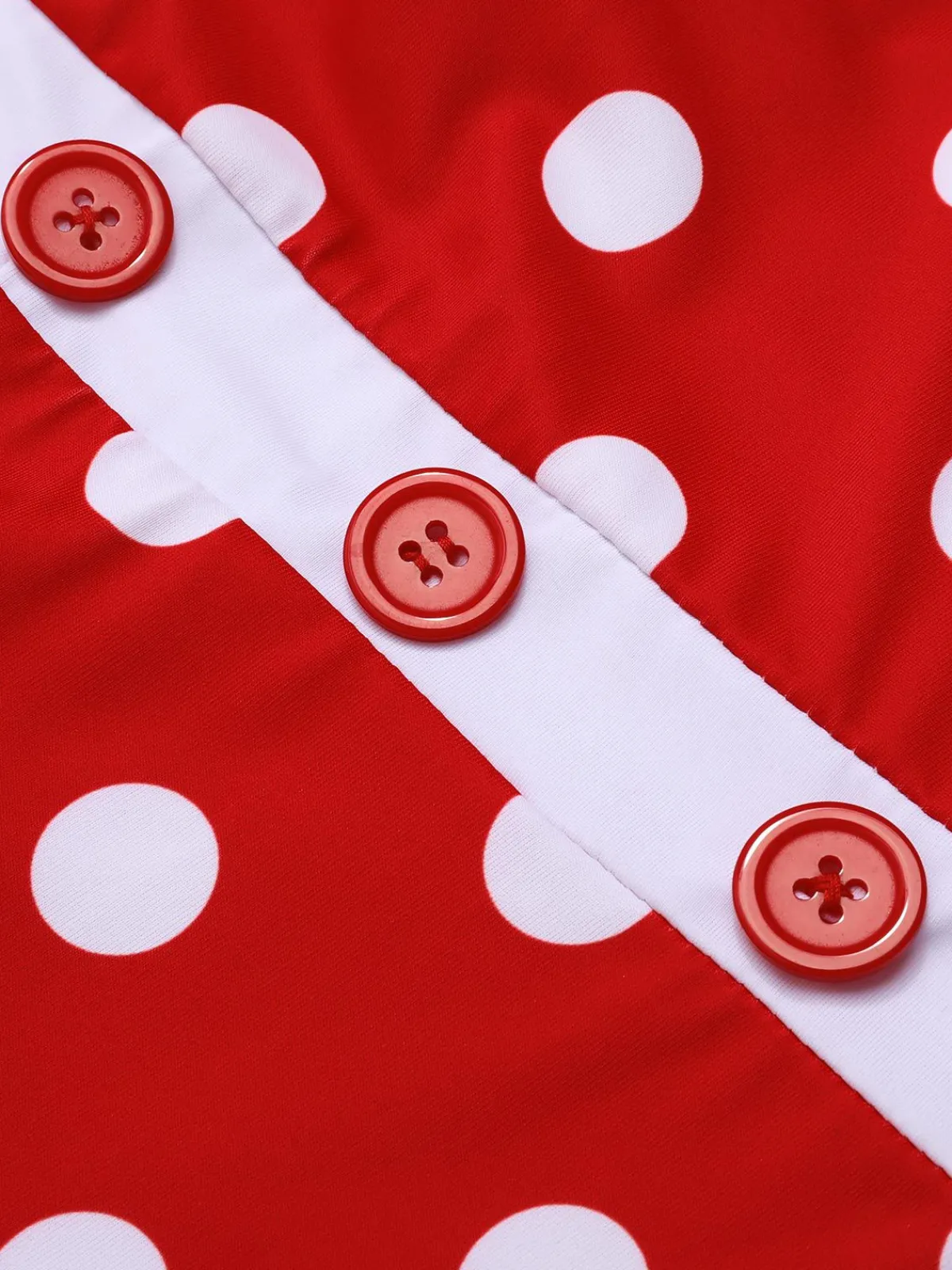 Hot Retro Stage 1950s Polka Dot Patchwork Halter Swimsuit Red