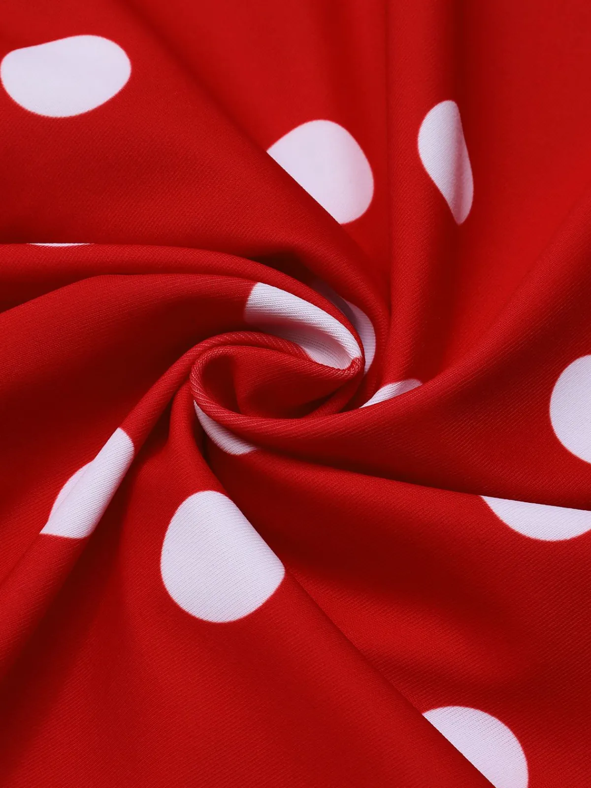 Hot Retro Stage 1950s Polka Dot Patchwork Halter Swimsuit Red